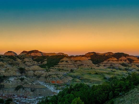 Sunset on Theodore Roosevelt National Park