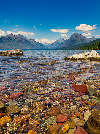Colors of McDonald Lake in Glacier National Park
